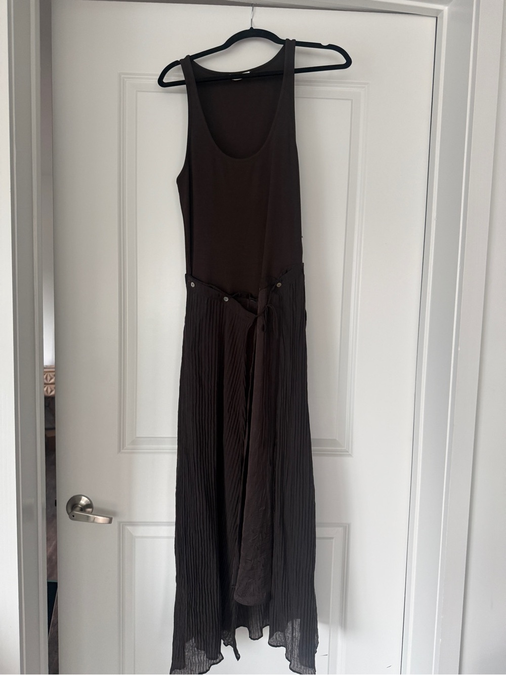 zara brown mixed pareo dress - Picture 4 of 6